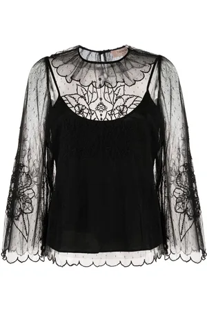 Twin-Set Blusa de manga larga a capas
