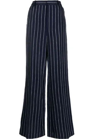 Ralph Lauren Pantalones anchos a rayas diplomáticas