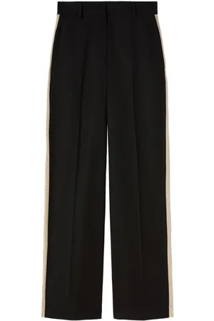 Palm Angels Pantalones rectos con franja de punto