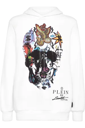 Philipp Plein Sudadera con capucha y calavera estampada