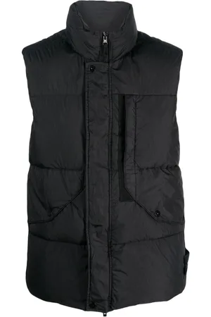 Stone Island Chaleco acolchado con parche Compass