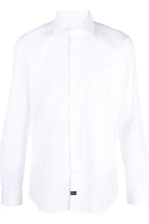 FAY Camisa con cuello italiano