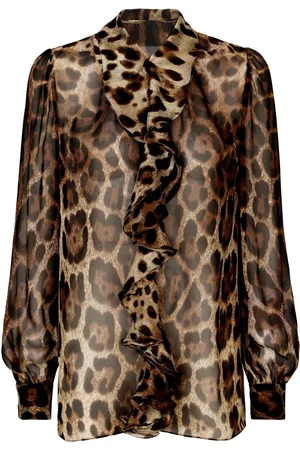 Dolce & Gabbana Blusa con estampado de leopardo