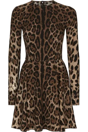 Dolce & Gabbana Vestido corto con estampado de leopardo