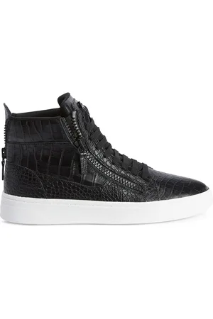 Giuseppe Zanotti Zapatillas altas con efecto de piel de cocodrilo