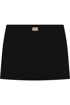 Dolce & Gabbana Minifalda con placa del logo