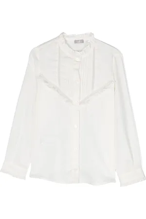 Il gufo Camisa con cuello de volantes