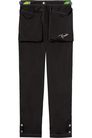 Puccini Pantalones rectos grandes con bolsillo