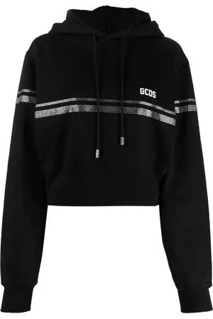 GCDS Sudadera con detalles de cristal y capucha