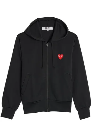 Comme des Garçons Sudadera con cremallera y parche de corazón