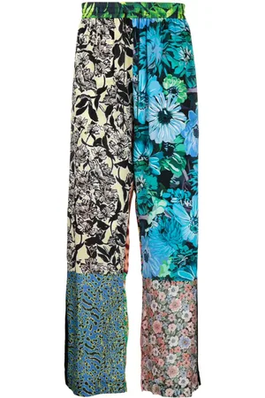 Marine Serre Pantalones con estampado de pañuelos
