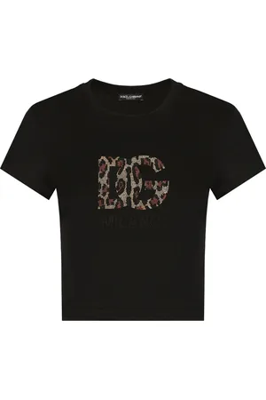 Dolce & Gabbana Camiseta corta con aplique del logo