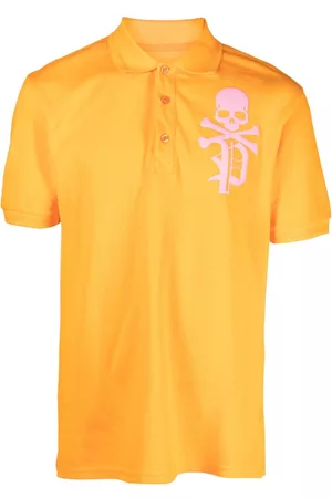 Philipp Plein Polo de manga corta y estampado de calavera
