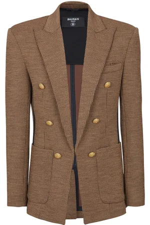 Balmain Blazer con motivo pied de poule