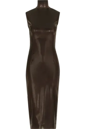 Dolce & Gabbana Vestido midi con cuello alto