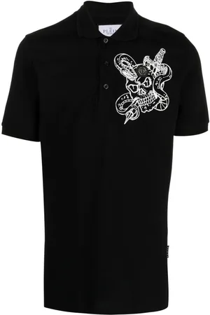 Philipp Plein Polo con motivo de serpiente