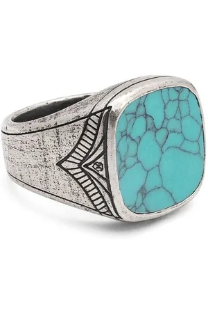 Nialaya Anillo Genuine Turquoise Signet