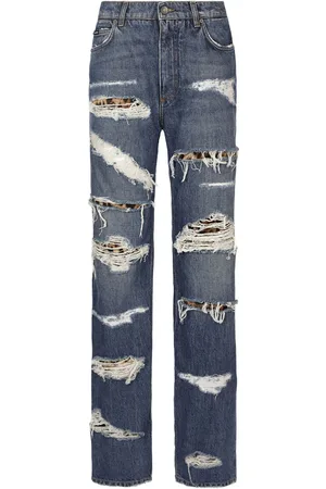 Dolce & Gabbana Vaqueros rectos con efecto envejecido