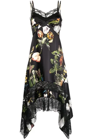 MONSE Slip dress asimétrico con motivo floral