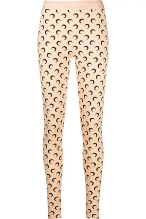 Marine Serre Leggins con estampado Fuseaux Crescent Moon