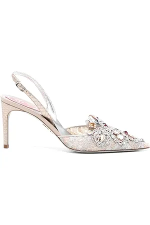 RENE CAOVILLA Mules con apliques de strass