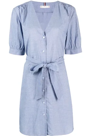 Tommy Hilfiger Vestido camisero a rayas con cinturón