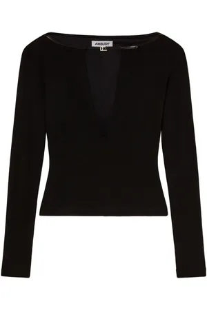 AMBUSH Top estilo jersey con cuello en V