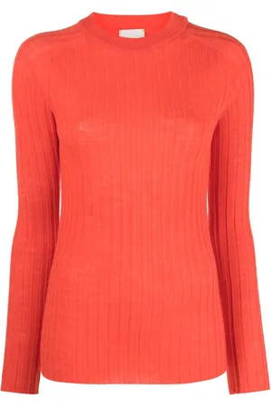 ALYSI Top de canalé con cuello redondo