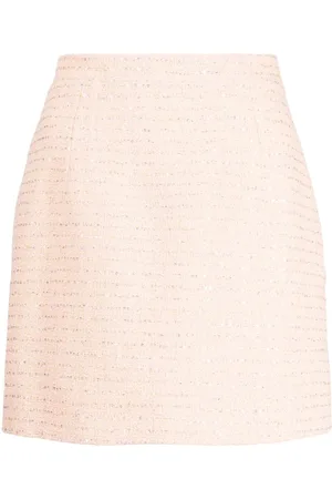 Alessandra Rich Falda corta con adornos de lentejuelas