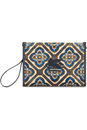 Etro Estuche de maquillaje con logo bordado