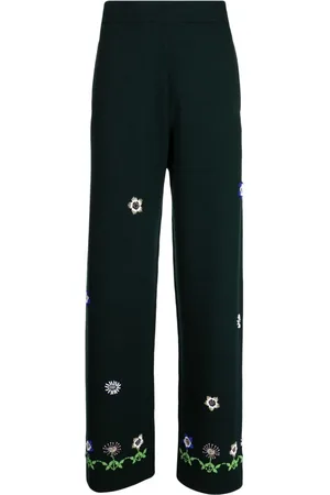 BODE Pantalones con bordado floral