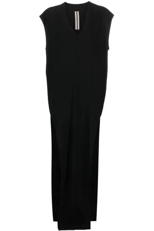 Rick Owens Vestido largo con cuello en V