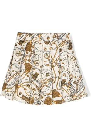 Moschino Falda plisada con estampado gráfico