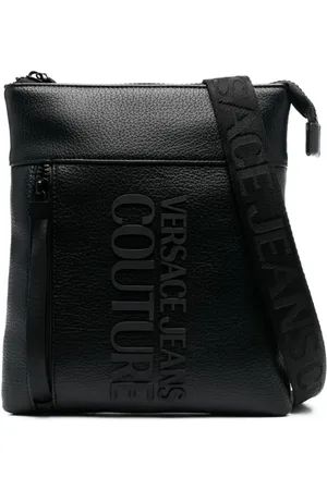 VERSACE Bolso messenger con logo en relieve