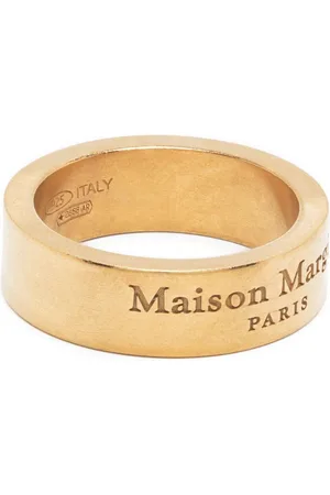 Maison Margiela Anillo en plata con logo grabado