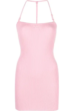 Courrèges Vestido corto con logo bordado