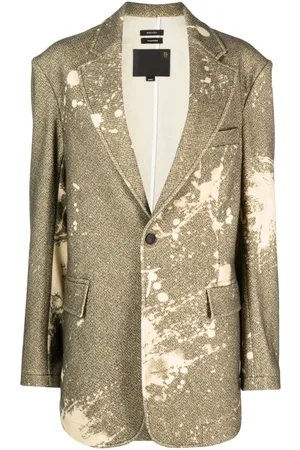 R13 Blazer de vestir con motivo de salpicadura de pintura