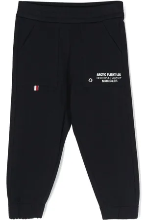 Moncler Pantalones de chándal con eslogan estampado