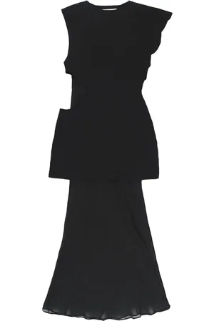 CHRISTOPHER ESBER Vestido midi sin mangas a paneles