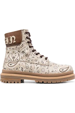 Philipp Plein Botines con estampado de cachemira
