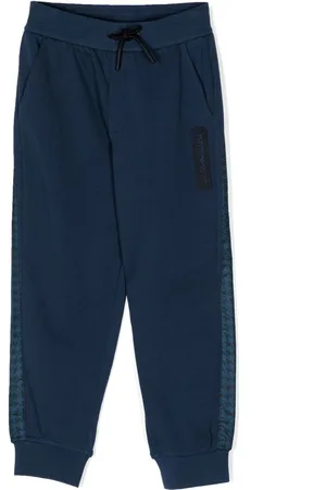 Emporio Armani Pantalones con cordón y parche del logo