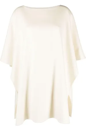 Fabiana Filippi Poncho de punto con cuello barco