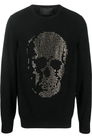 Philipp Plein Sudadera con aplique de calavera