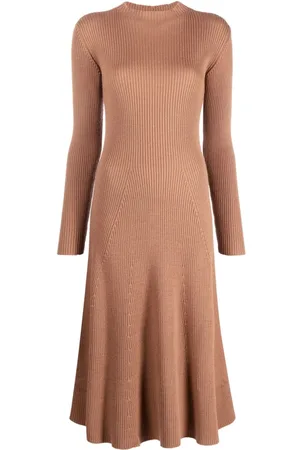 Moncler Vestido midi con aplique del logo