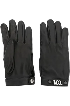 Dsquared2 Logo-plaque leather gloves