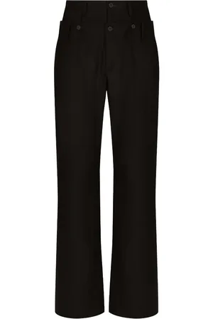 Dolce & Gabbana Pantalones anchos con parche del logo