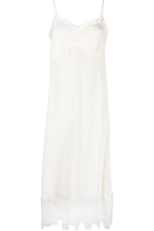 Simone Rocha Vestido midi con ribetes de encaje
