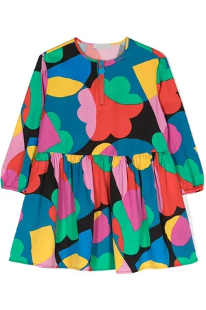 Stella McCartney Vestido acampanado con estampado abstracto