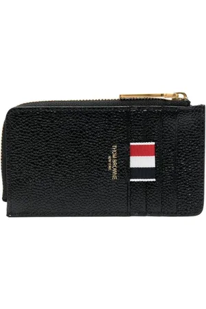 Thom Browne Cartera texturizada con media cremallera