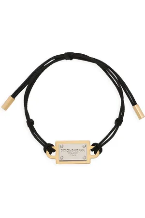 Dolce & Gabbana Pulsera ajustable con logo grabado